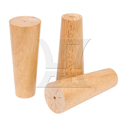 BQLZR 4Pieces 5.9x2.28Inch Wooden Furniture Legs for Sofa Chairs w/ Mounting Plate