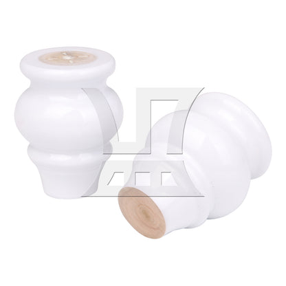 BQLZR  90x65x40mm White Wooden Gourd-shaped Home Furniture TV Cabinet Sofa Legs