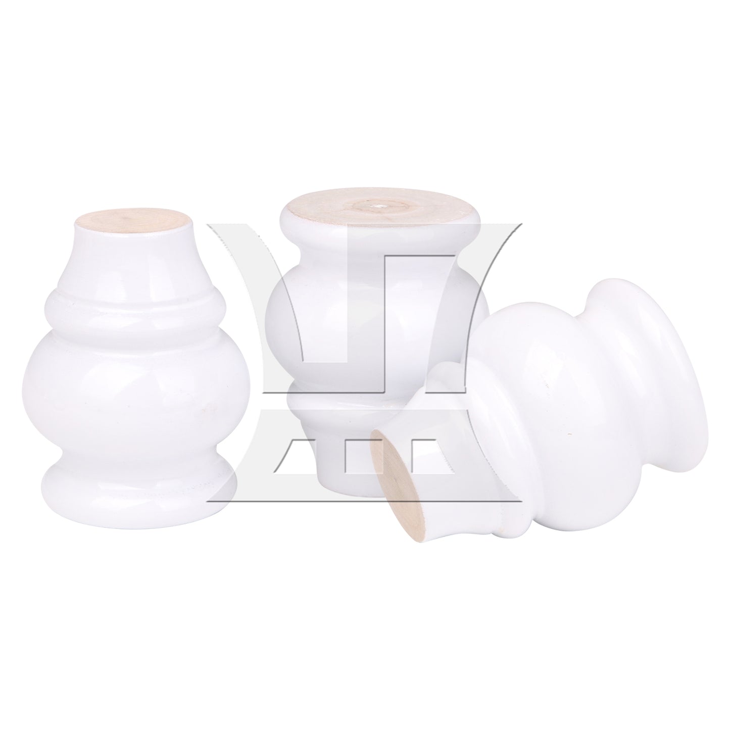 BQLZR  90x65x40mm White Wooden Gourd-shaped Home Furniture TV Cabinet Sofa Legs
