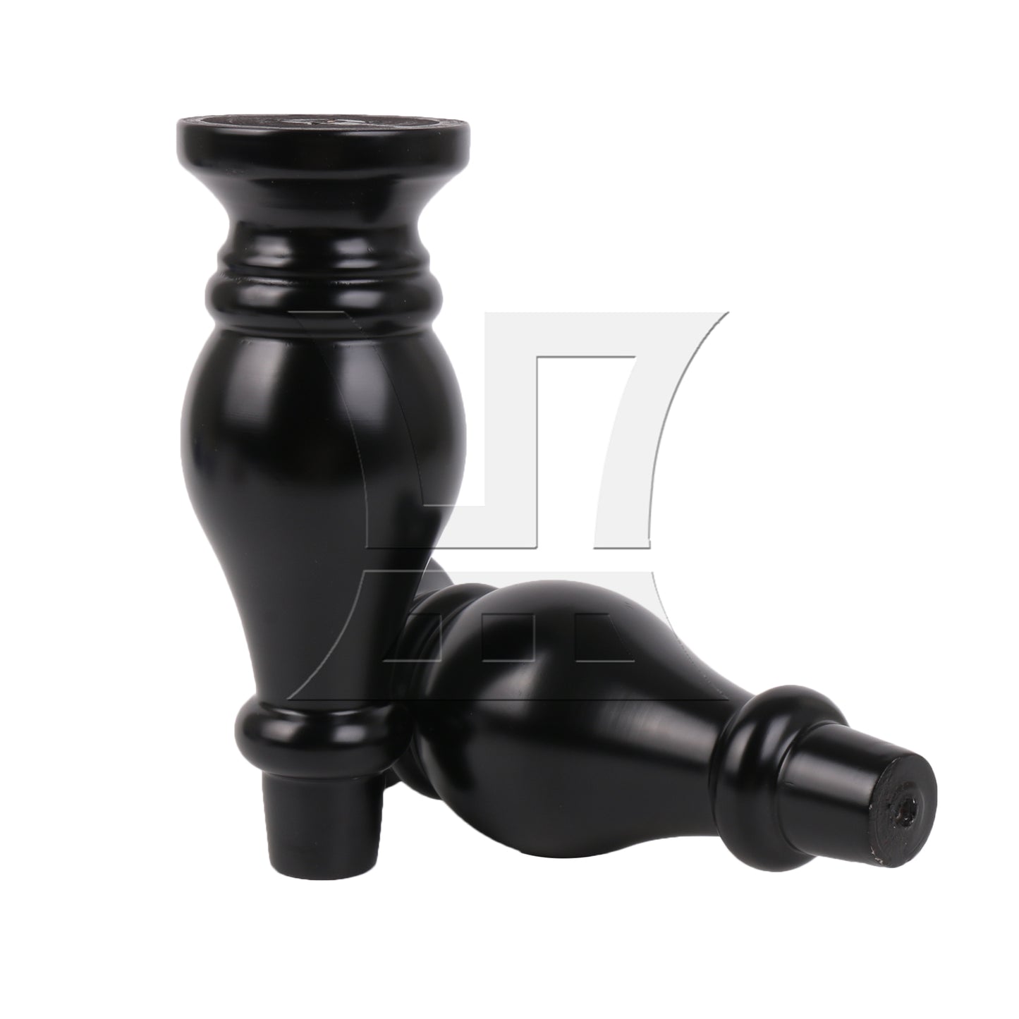 BQLZR  Black Wood Gourd-shaped Furniture TV Cabinet Sofa Legs 18x6.5x2.5cm