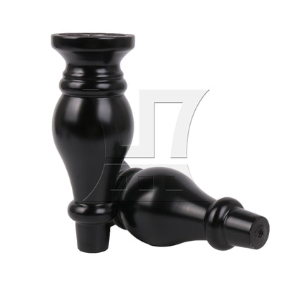 BQLZR  Black Wood Gourd-shaped Furniture TV Cabinet Sofa Legs 18x6.5x2.5cm
