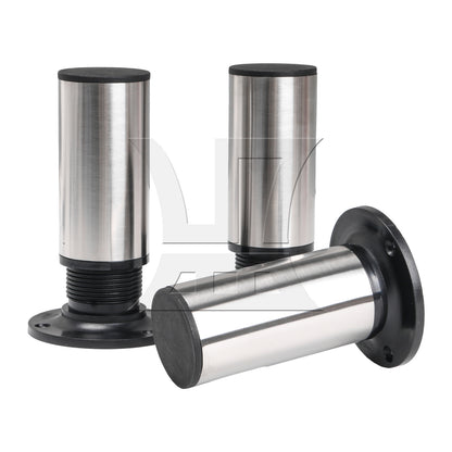 BQLZR 4Pcs 120x85mm Sofa Cabinet Stainless Steel Furniture Legs Feet Adjust to 135mm