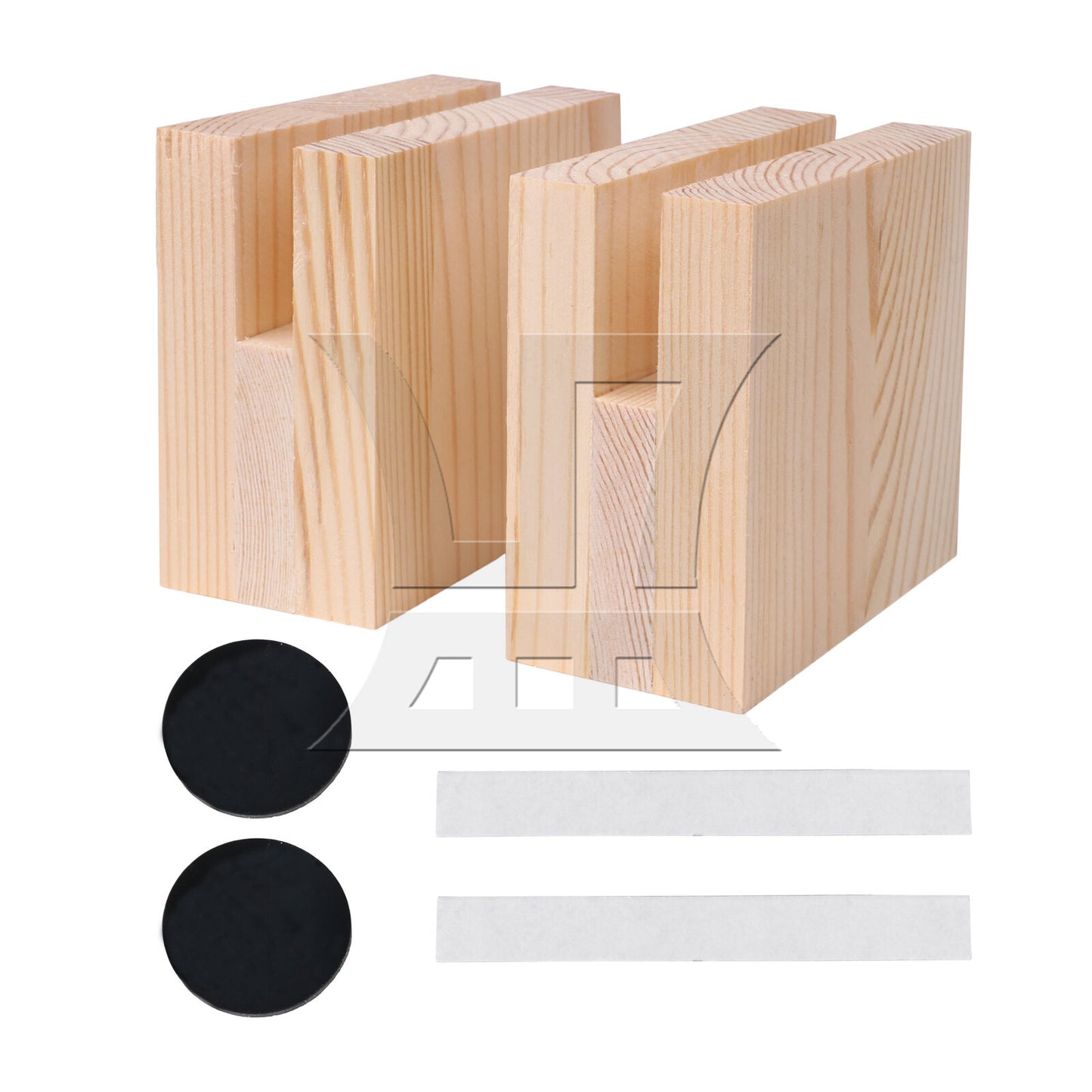 BQLZR 1.2x10CM Groove Wood Furniture Lifter Bed Sofa Table Risers Add 5cm