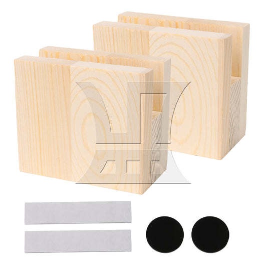 BQLZR  Groove Wood Furniture Lifter Bed Sofa Table Risers Add 5cm