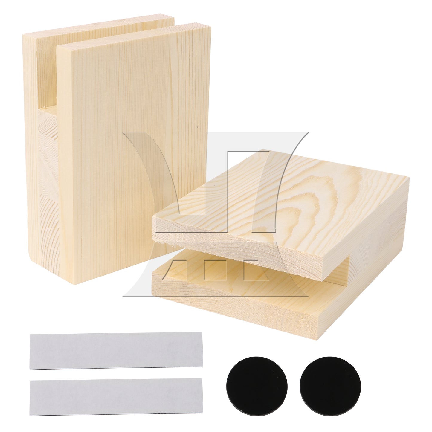 BQLZR  Groove Wood Furniture Lifter Bed Sofa Table Risers Add 5cm