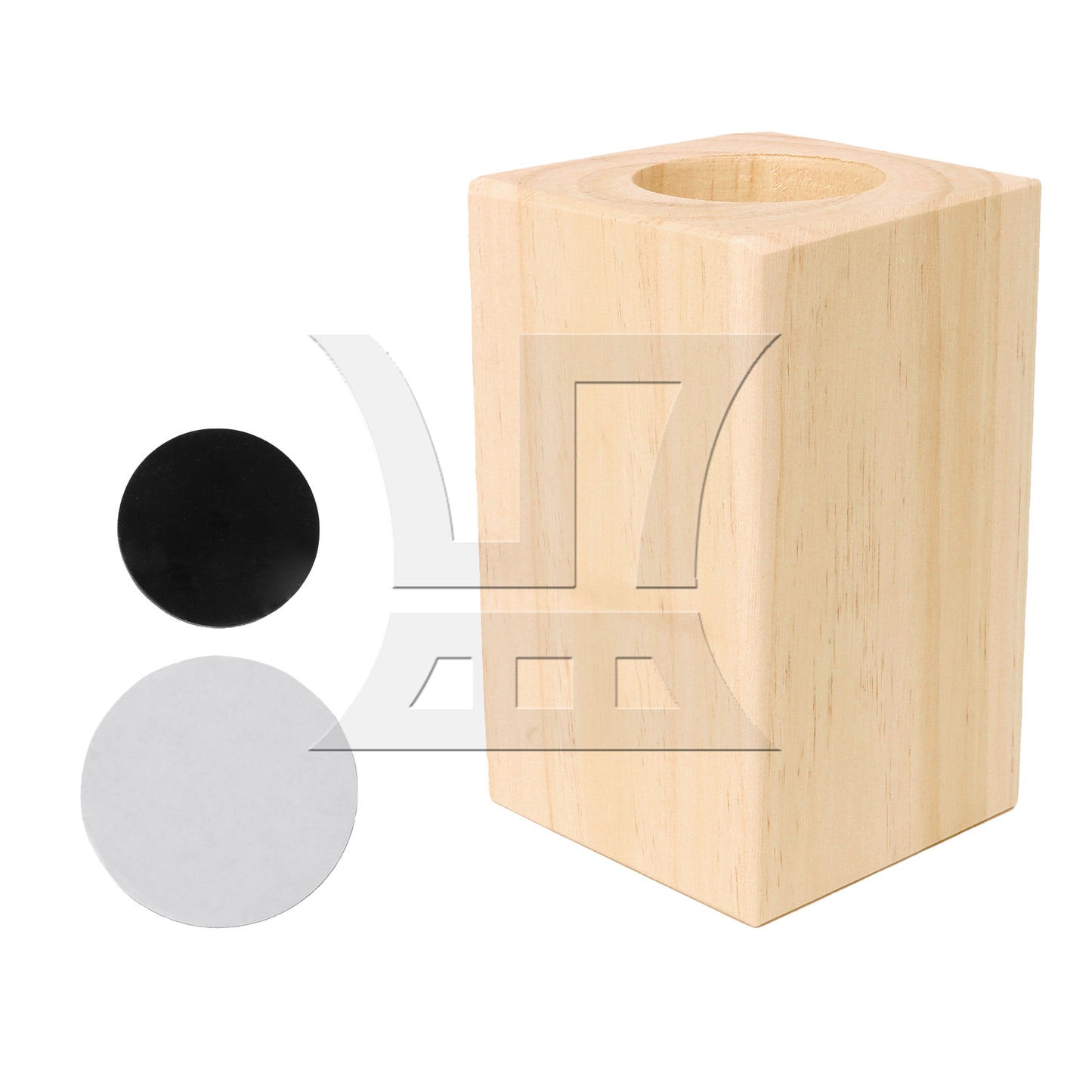 BQLZR  Round Hole Wooden Furniture Lifter Bed Table sofa Riser 10x5cm