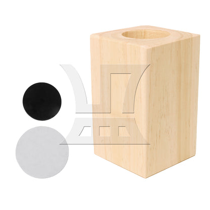 BQLZR  Round Hole Wooden Furniture Lifter Bed Table sofa Riser 10x5cm