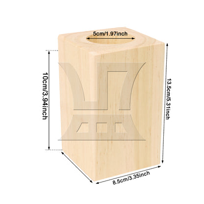 BQLZR  Round Hole Wooden Furniture Lifter Bed Table sofa Riser 10x5cm