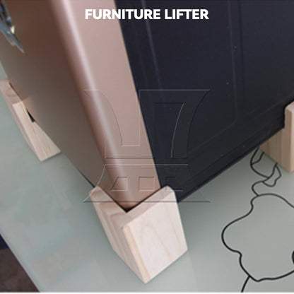 BQLZR 6x6CM Slot L-shaped Wood Furniture Lifter Bed Sofa Table Riser Add 5cm BQLZR