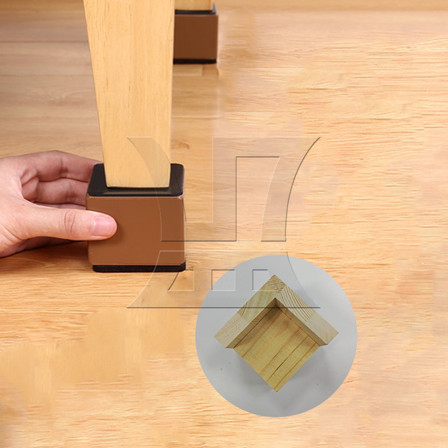BQLZR 6x6CM Slot L-shaped Wood Furniture Lifter Bed Sofa Table Riser Add 5cm BQLZR
