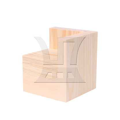 BQLZR 6x6CM Slot L-shaped Wood Furniture Lifter Bed Sofa Table Riser Add 5cm BQLZR