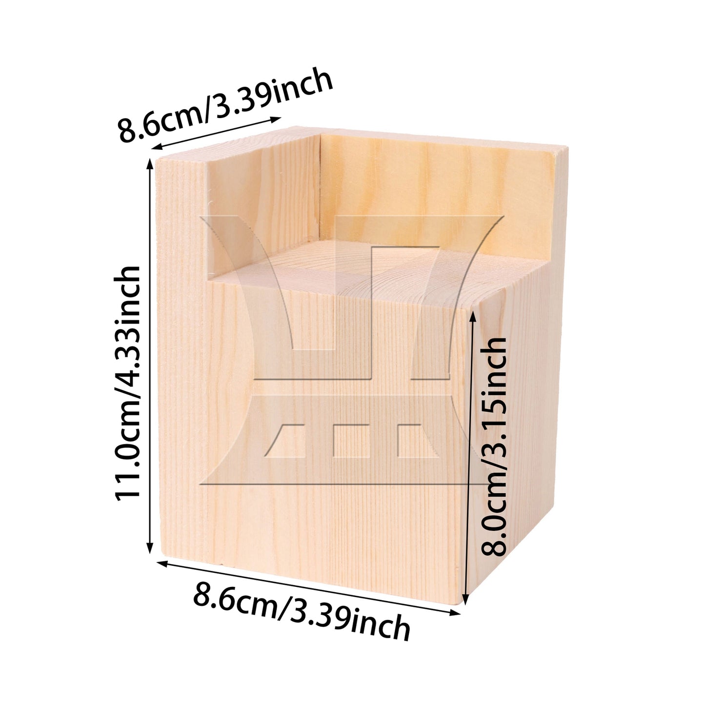 BQLZR 7x7CM Slot L-shaped Wood Furniture Lifter Bed Sofa Table Riser Add 8cm BQLZR