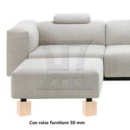 BQLZR 4x2.5CM Closed Hole Wood Furniture Lifter Bed Sofa Table Riser Add 5cm