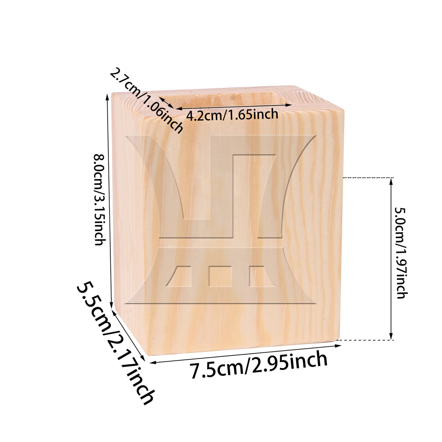 BQLZR 4x2.5CM Closed Hole Wood Furniture Lifter Bed Sofa Table Riser Add 5cm