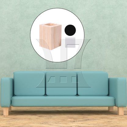 BQLZR  Closed Square Hole Wood Furniture Lifter Bed Table Riser Add 5cm