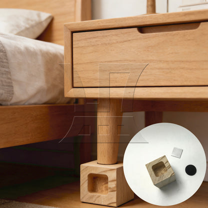 BQLZR  Closed Square Hole Wood Furniture Lifter Bed Table Riser Add 5cm