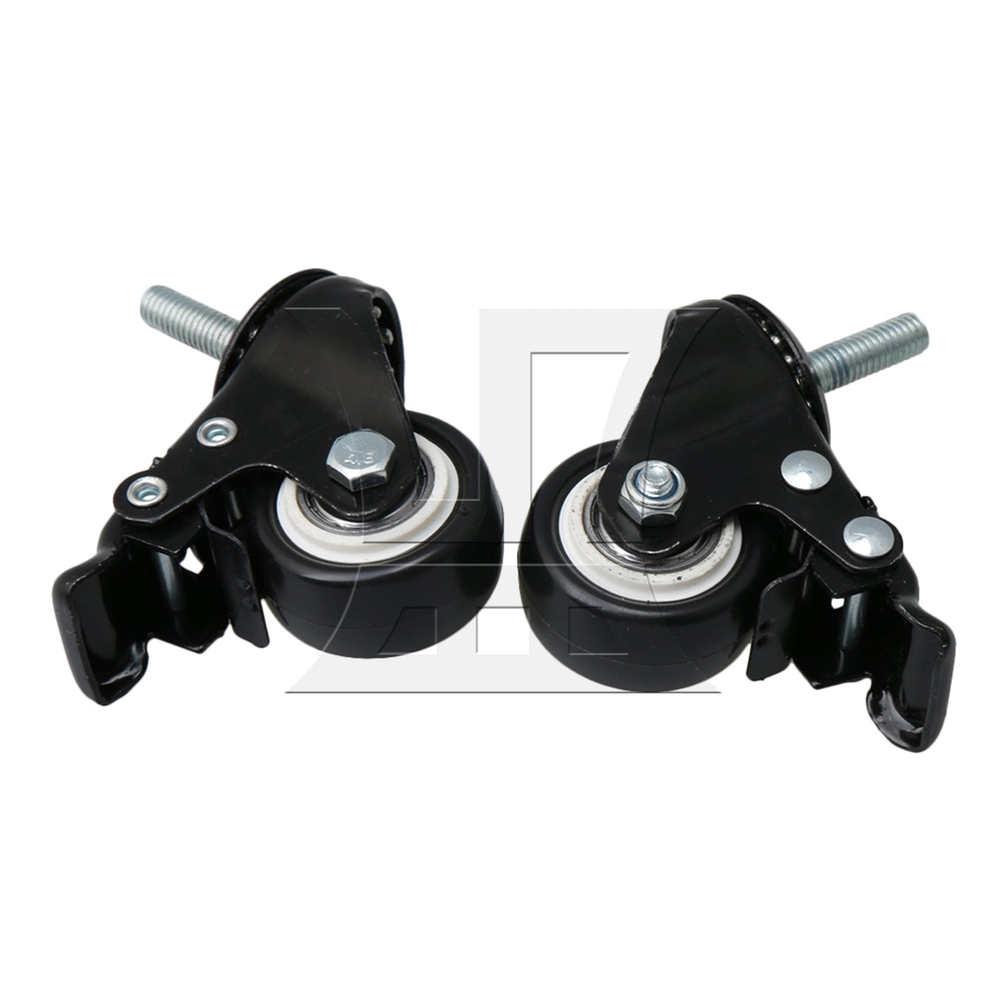 BQLZR 1.5" Plate Swivel Caster Wheels Brake M8 Thread Stem for Rack Shelf