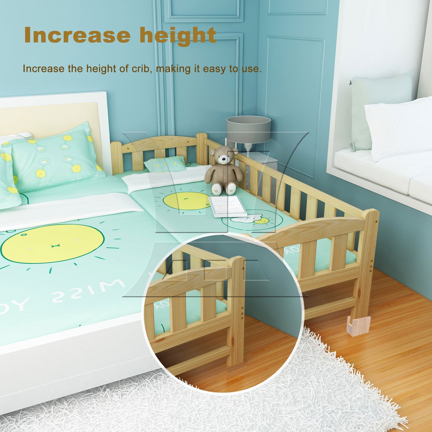 BQLZR 4cm Groove Wood Cube Furniture Lifter Bed Sofa Table Riser Heighten 5cm