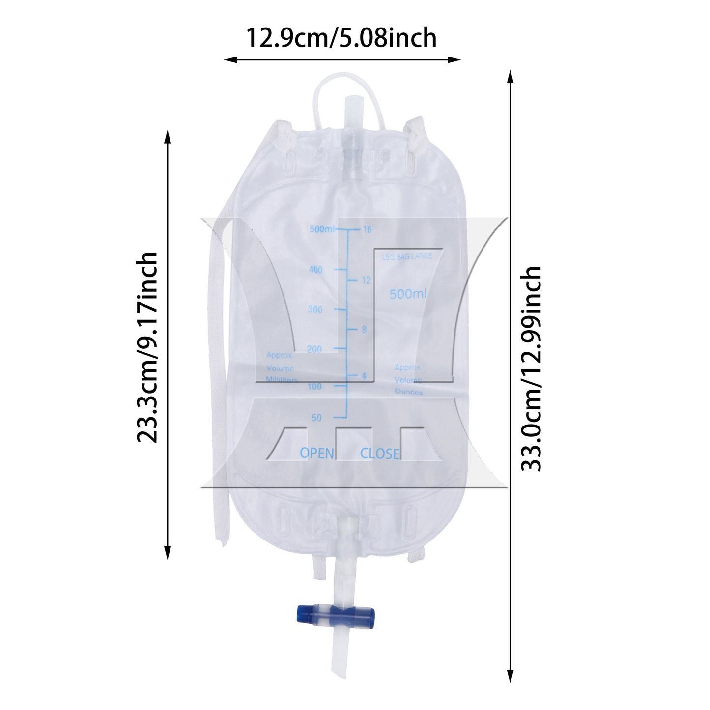 BQLZR  Urinary External Leg Bag Holder Incontinence Supply 500ml