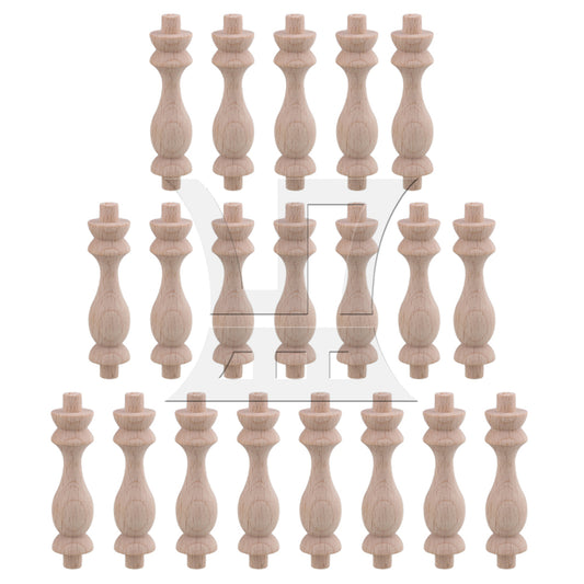 BQLZR 20x BQLZR Beech Unfinished Wood Craft Spindles for Furniture Decoration H-83