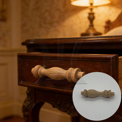 BQLZR 20x BQLZR Beech Unfinished Wood Craft Spindles for Furniture Decoration H-83