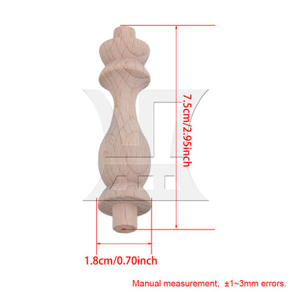 BQLZR 20x BQLZR Beech Unfinished Wood Craft Spindles for Furniture Decoration H-83