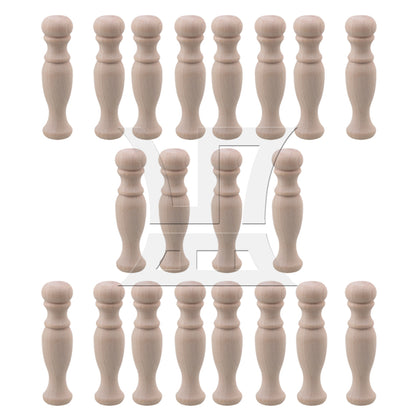 BQLZR 5Pieces Unpainted Wooden Baluster Spindles for DIY Wood Supplies 2.83"x0.71"