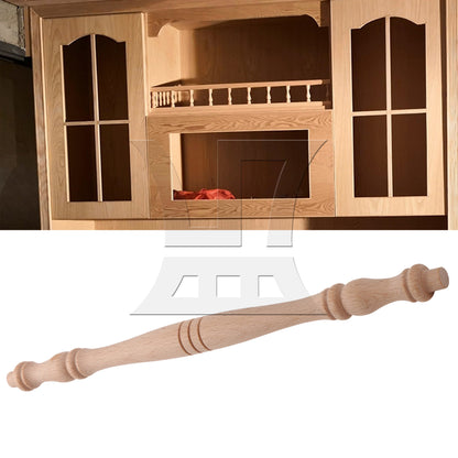 BQLZR 4 x Vintage Style Unfinished Wood Natural Cutout Wooden Spindle 27.5cm