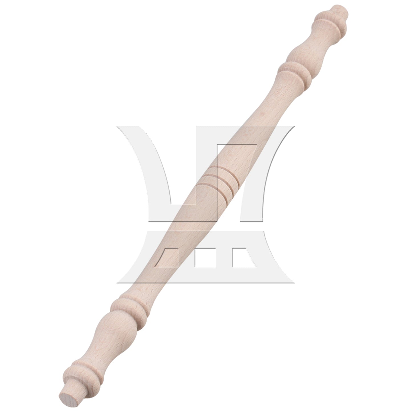 BQLZR 4 x Vintage Style Unfinished Wood Natural Cutout Wooden Spindle 27.5cm