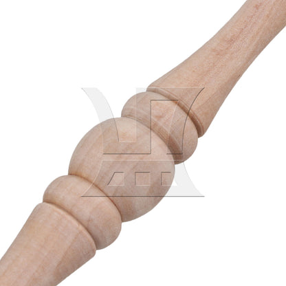 BQLZR 4 x Vintage Style Unfinished Wood Natural Cutout Wooden Spindle 15.5cm
