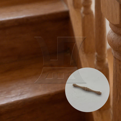BQLZR 4 x Vintage Style Unfinished Wood Natural Cutout Wooden Spindle 15.5cm