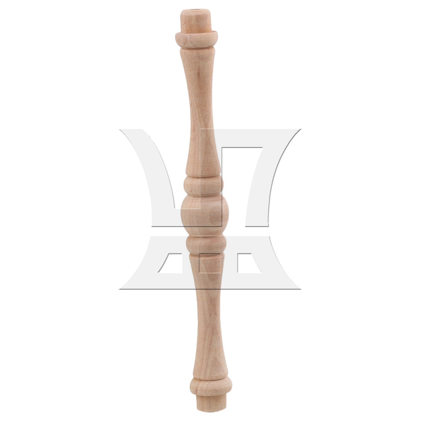 BQLZR 4 x Vintage Style Unfinished Wood Natural Cutout Wooden Spindle 15.5cm