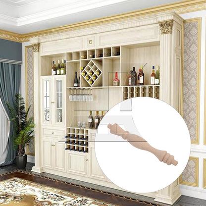 BQLZR  Vintage Style Unfinished Wood Natural Cutout Wooden Spindle 13.3cm