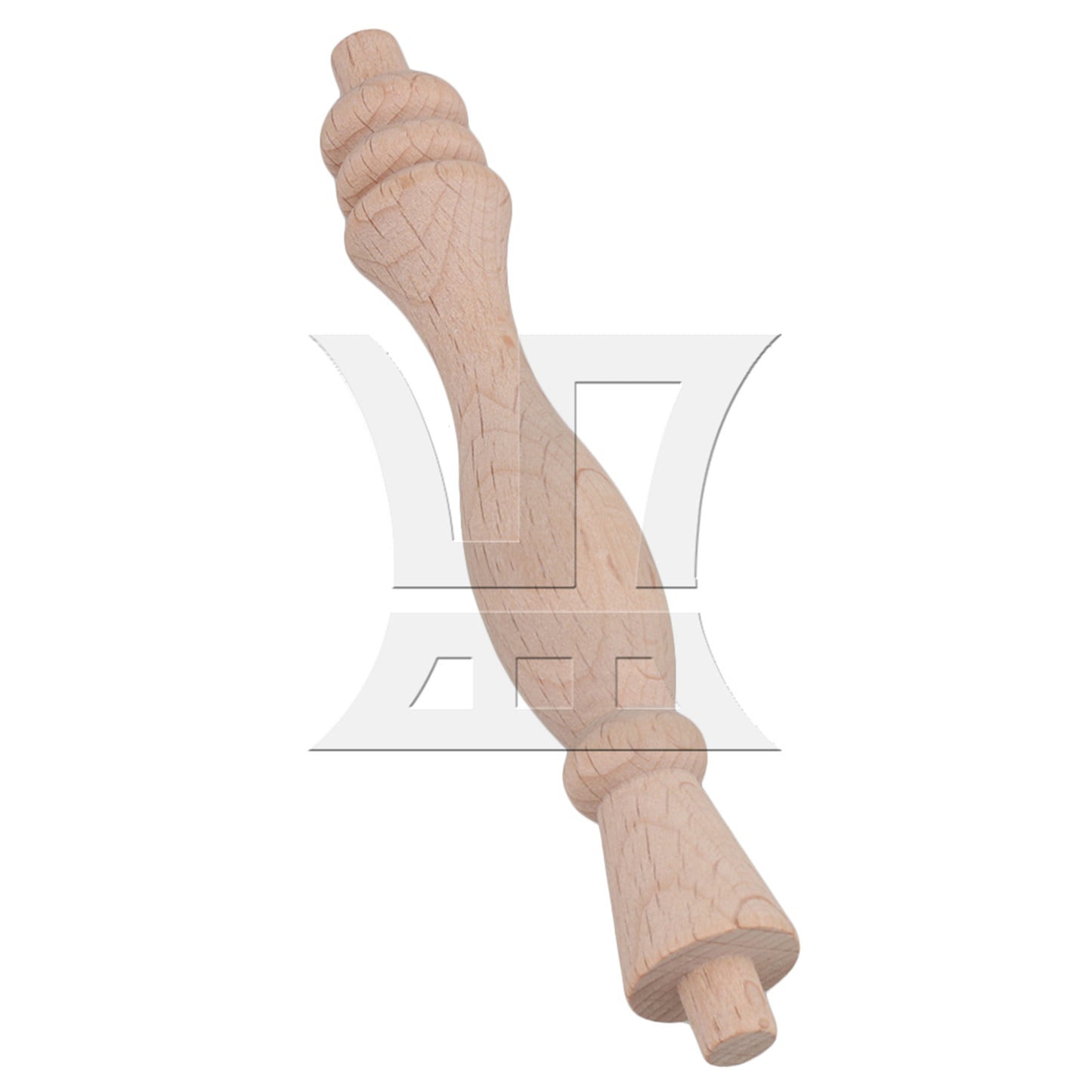 BQLZR  Vintage Style Unfinished Wood Natural Cutout Wooden Spindle 13.3cm