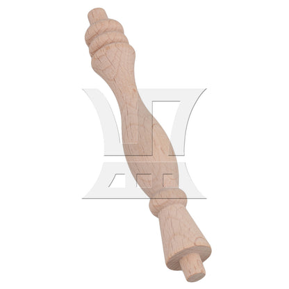 BQLZR  Vintage Style Unfinished Wood Natural Cutout Wooden Spindle 13.3cm