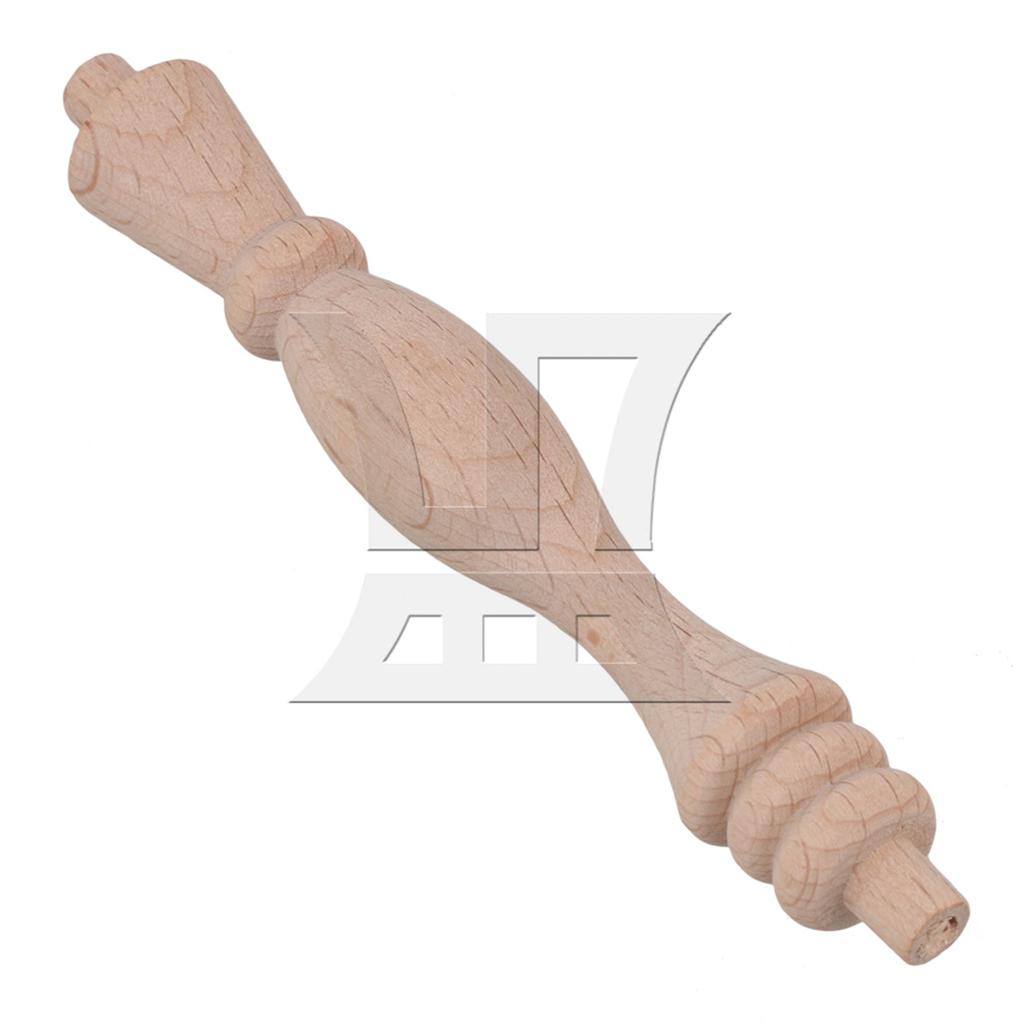 BQLZR  Vintage Style Unfinished Wood Natural Cutout Wooden Spindle 13.3cm