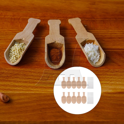 BQLZR BQLZR 3Inch Mini Beech Wooden Scoops Spoon Sugar Salt Flour Coffee Tool