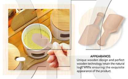 BQLZR BQLZR 3Inch Mini Beech Wooden Scoops Spoon Sugar Salt Flour Coffee Tool