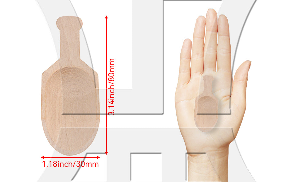 BQLZR BQLZR 3Inch Mini Beech Wooden Scoops Spoon Sugar Salt Flour Coffee Tool