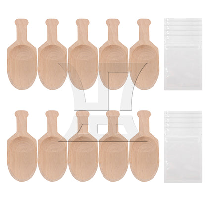 BQLZR BQLZR 3Inch Mini Beech Wooden Scoops Spoon Sugar Salt Flour Coffee Tool