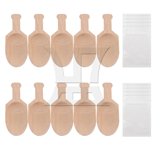 BQLZR BQLZR 3Inch Mini Beech Wooden Scoops Spoon Sugar Salt Flour Coffee Tool