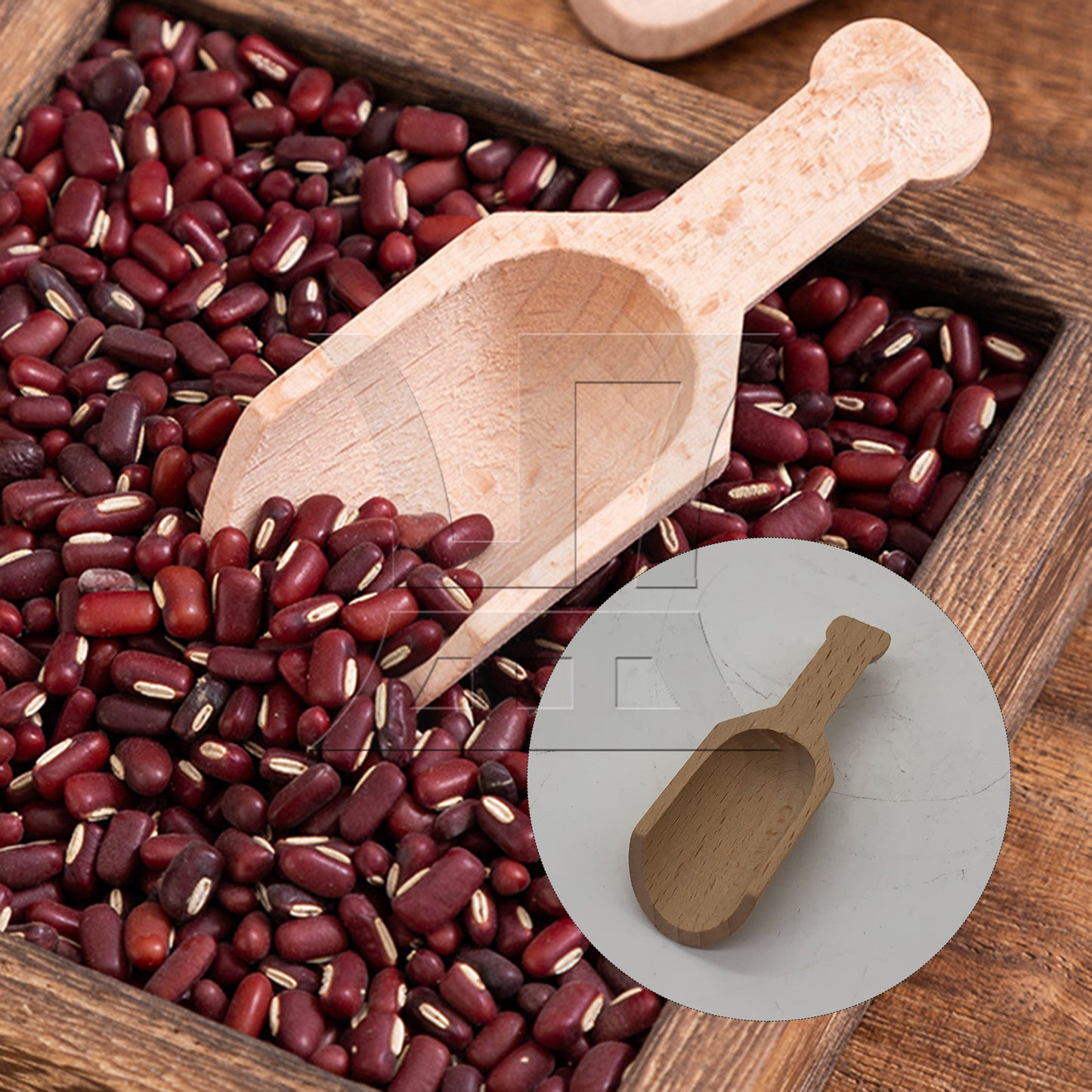 BQLZR BQLZR 3Inch Mini Beech Wooden Scoops Spoon Sugar Salt Flour Coffee Tool