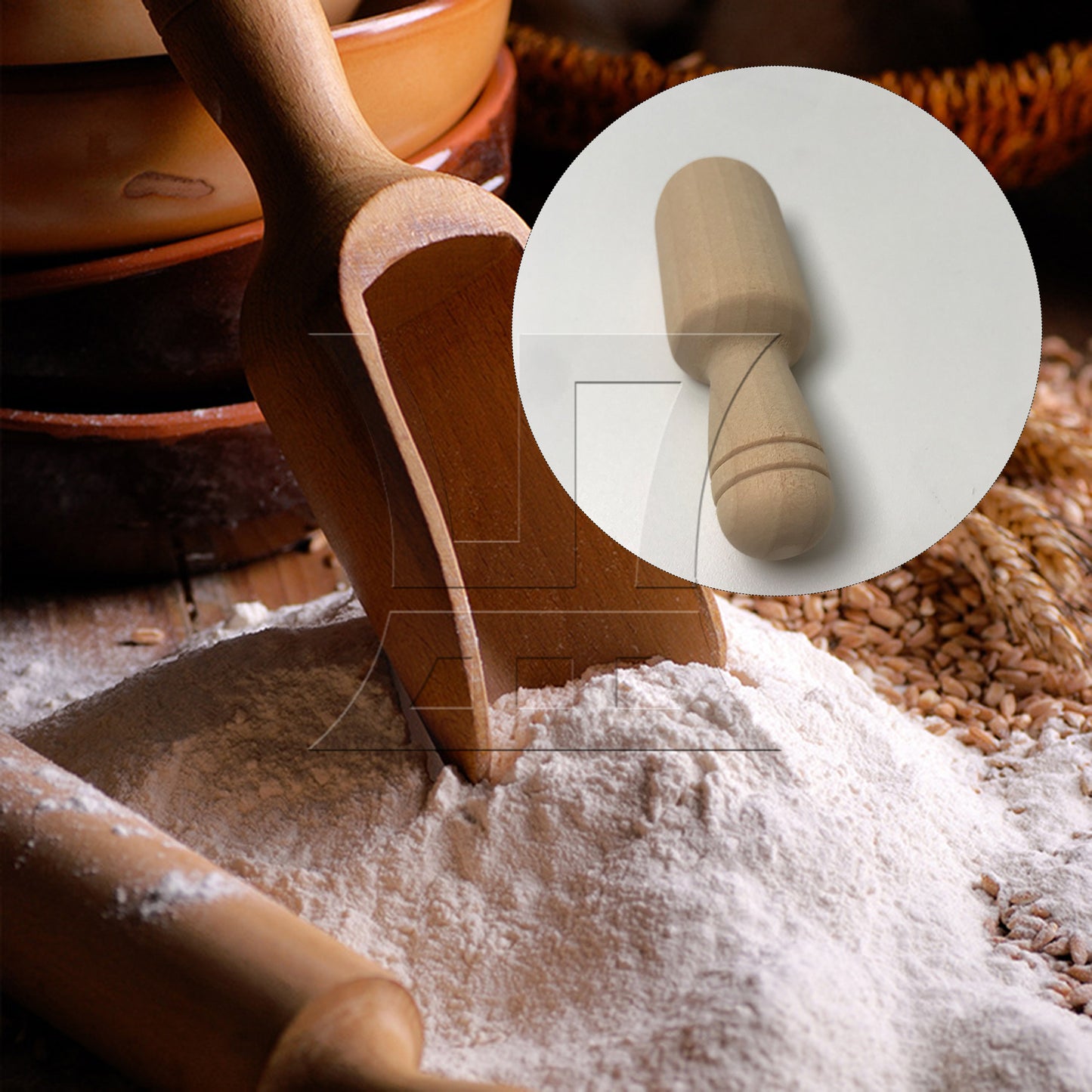 BQLZR  Unpainted Natural Wood Bath Salt Wooden Sugar Scoops Spoons 88x30mm
