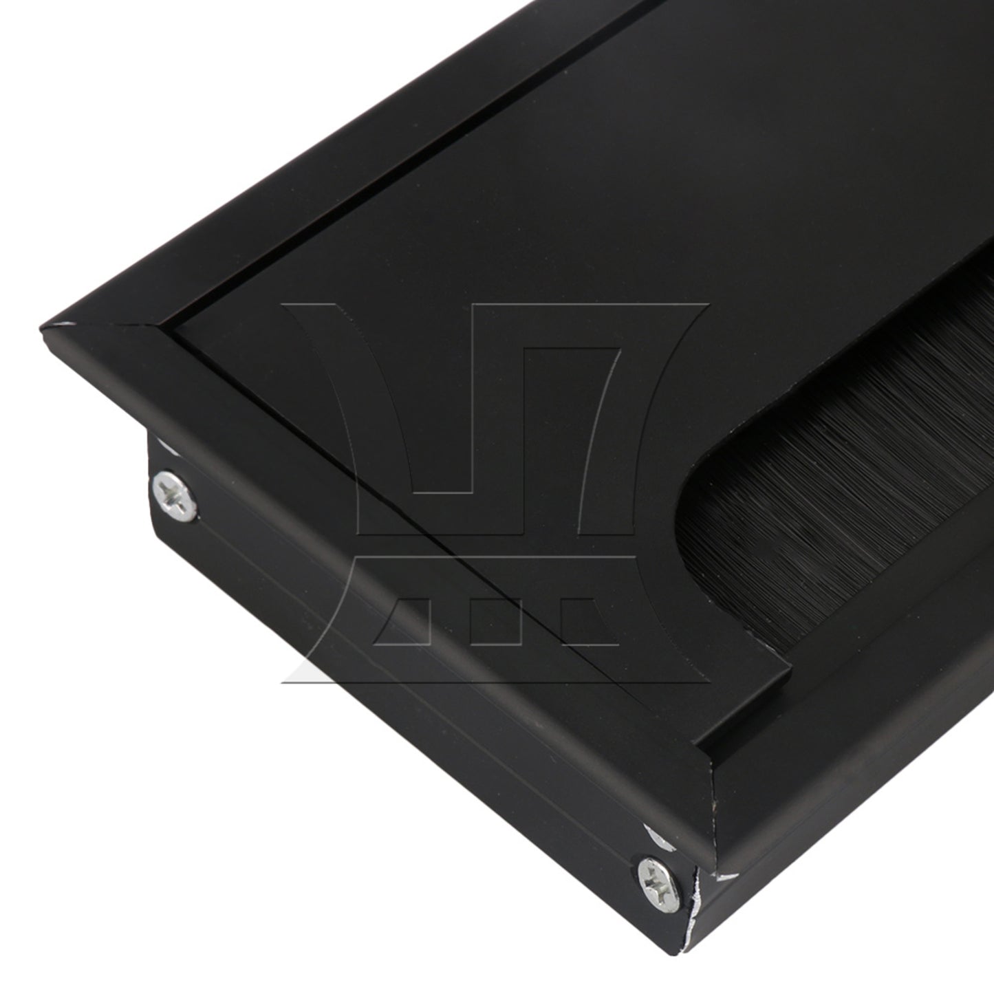 BQLZR Computer Desk Rectangle Wire Cable Grommet Hole Cover Black 16cm Length