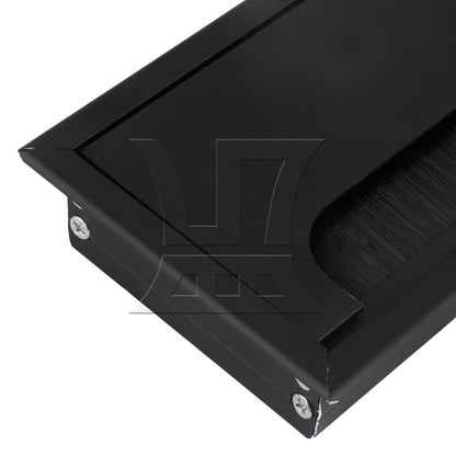 BQLZR Computer Desk Rectangle Wire Cable Grommet Hole Cover Black 16cm Length