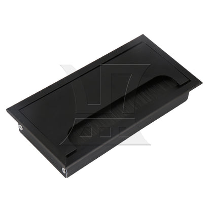 BQLZR Computer Desk Rectangle Wire Cable Grommet Hole Cover Black 16cm Length