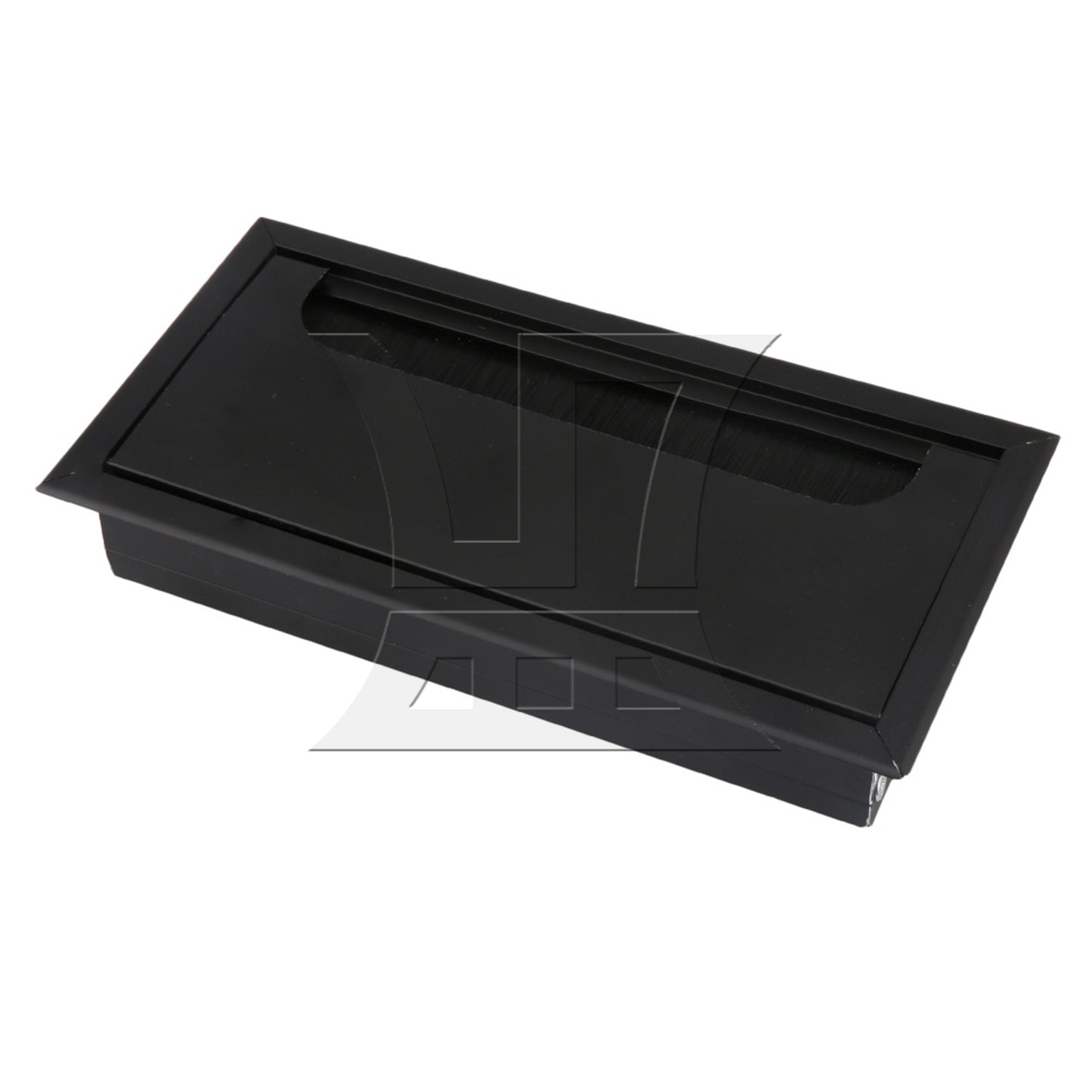 BQLZR Computer Desk Rectangle Wire Cable Grommet Hole Cover Black 16cm Length
