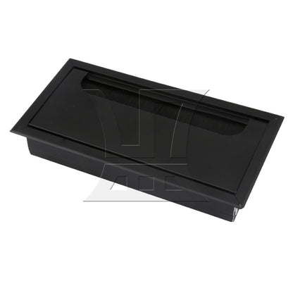 BQLZR Computer Desk Rectangle Wire Cable Grommet Hole Cover Black 16cm Length