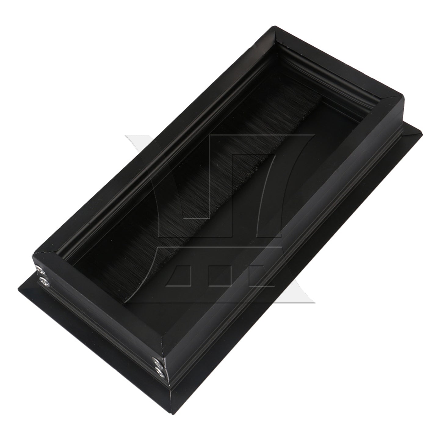BQLZR Computer Desk Rectangle Wire Cable Grommet Hole Cover Black 16cm Length