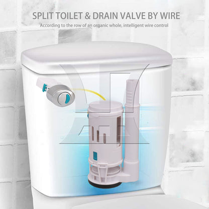 BQLZR Toilet Cistern Push Button Flush Valve for 2.36-2.95Inch Drainage